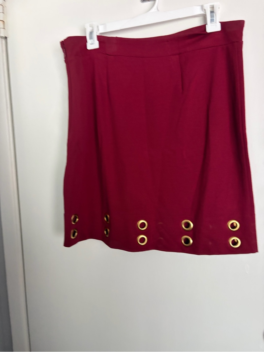 Women’s Red Eyelet Detail Skirt